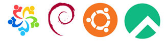 Logotipos de distribuciones de Linux para servidores VPS KVM